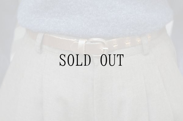 画像7: US製 無地 ブラウン  タックパンツ w67cm [19181]