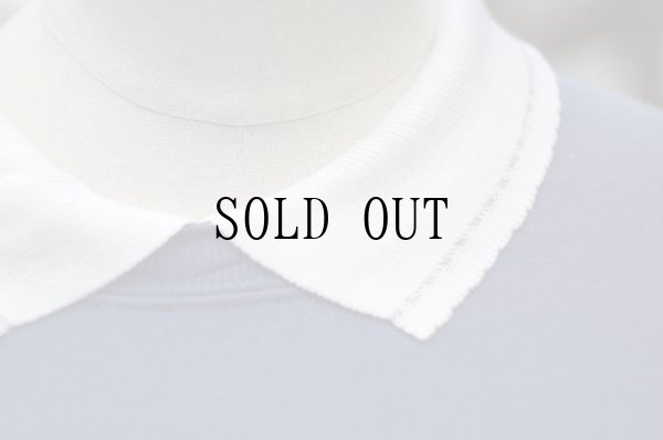 画像8: "Top stich by Morning sun" US 水色 スウェット 襟付き ハートモチーフ[19145]