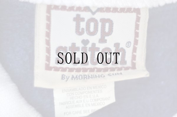 画像6: "Top stich by Morning sun" US 水色 スウェット 襟付き ハートモチーフ[19145]