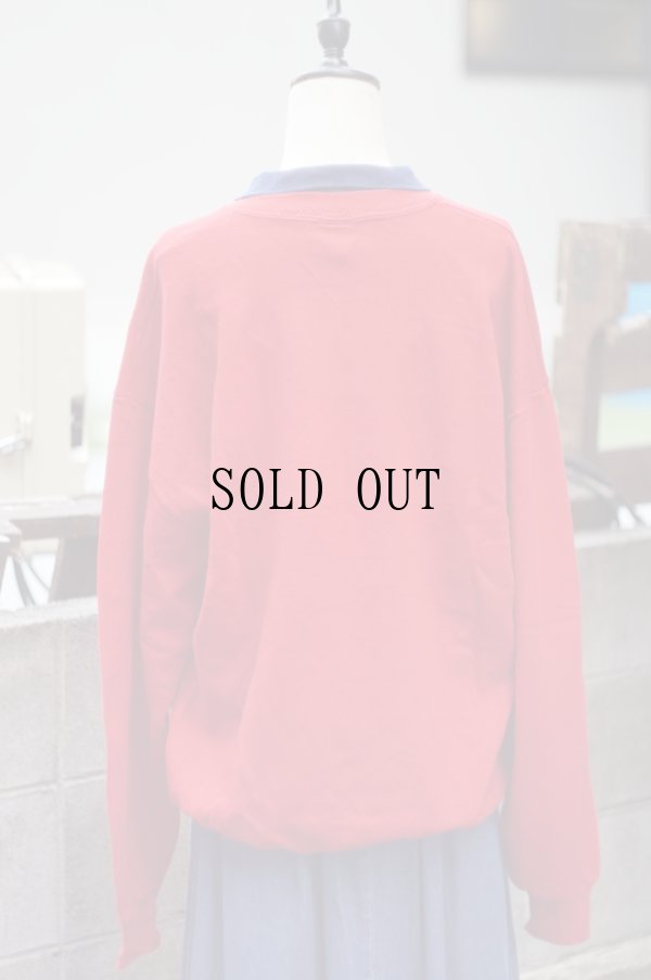 画像7: "Jarzees" US 赤 スウェット 襟付き ハートモチーフ[19144]