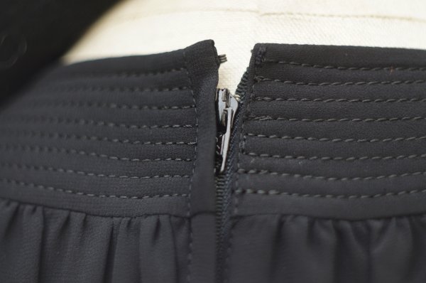 画像9: 無地 黒 長袖 レトロワンピース クルーネック[19171]