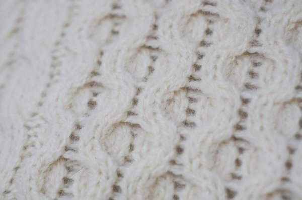 画像7: 無地 白 ニット セーター クルーネック ウール[19197]