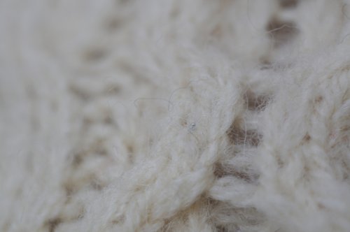 他の写真1: 無地 白 ニット セーター クルーネック ウール[19197]