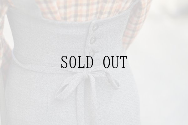 画像7: 無地 グレー ウール混 ジャンパースカート[19213]