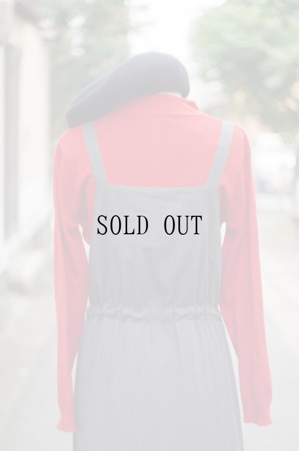 画像10: 無地 グレー ジャンパースカート 前リボン[19210]