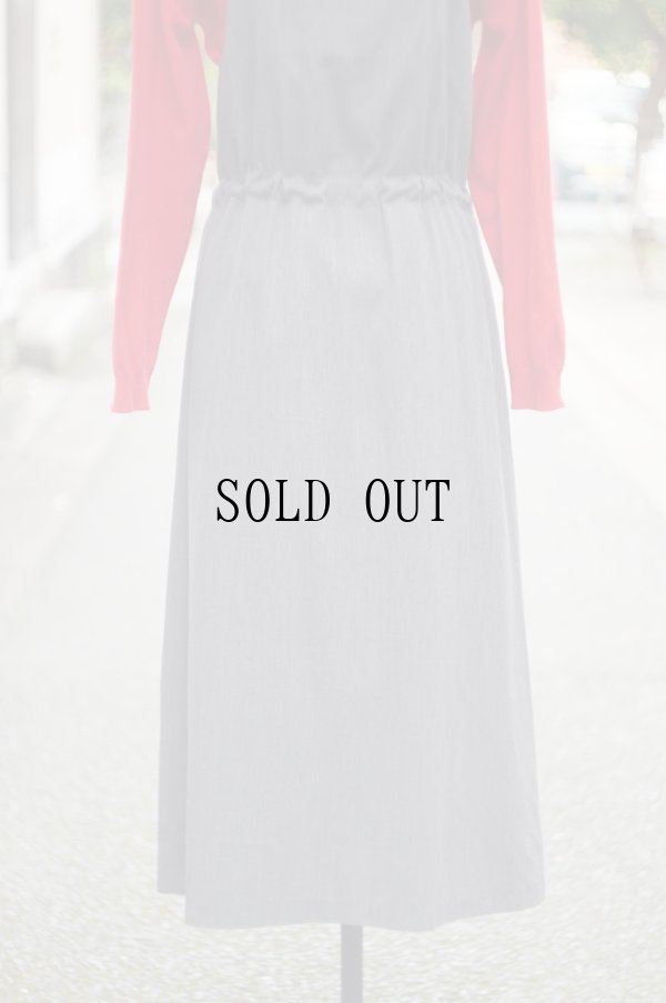 画像14: 無地 グレー ジャンパースカート 前リボン[19210]