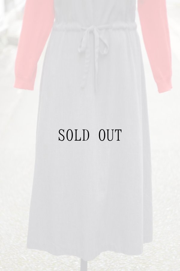 画像13: 無地 グレー ジャンパースカート 前リボン[19210]