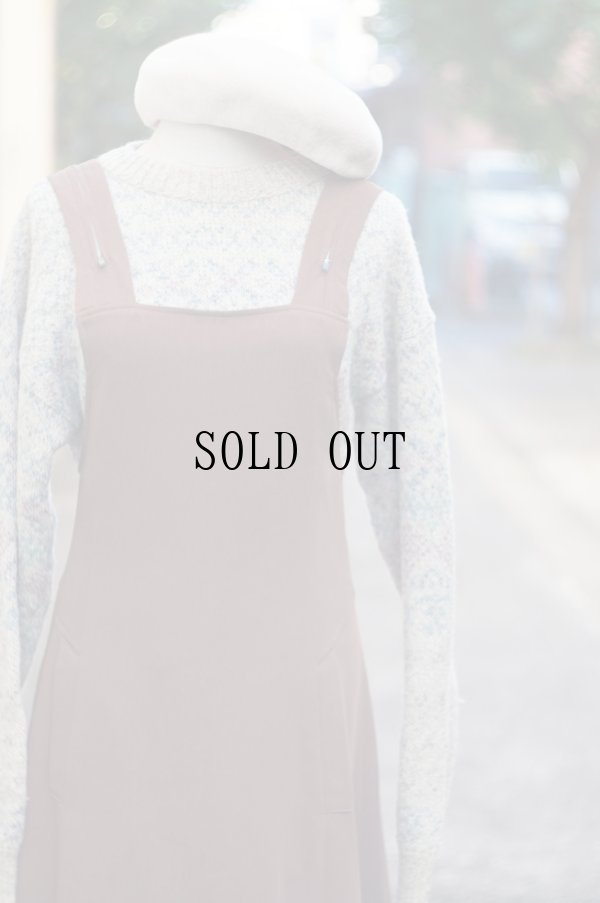 画像5: 無地 ブラウン ジャンパースカート[19281]