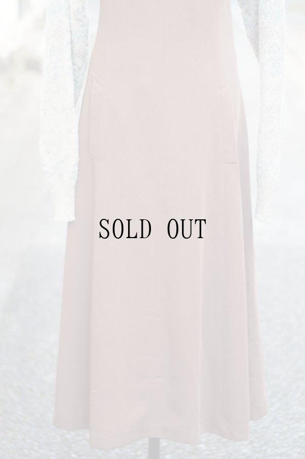 画像6: 無地 ブラウン ジャンパースカート[19281]