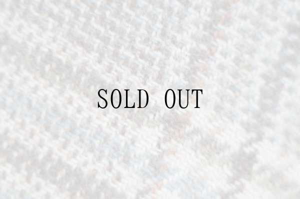 画像4: グレンチェック柄 ブラウン系 ウール スカート フレア w63cm[19378]