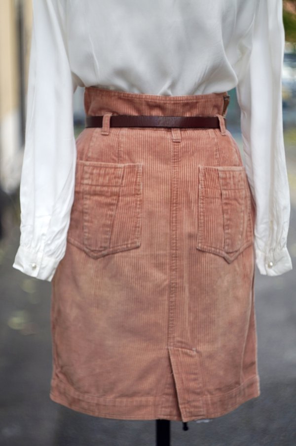 画像3: "FENDI" イタリア製 ピンク コーデュロイ スカート タイト w70cm[19380]