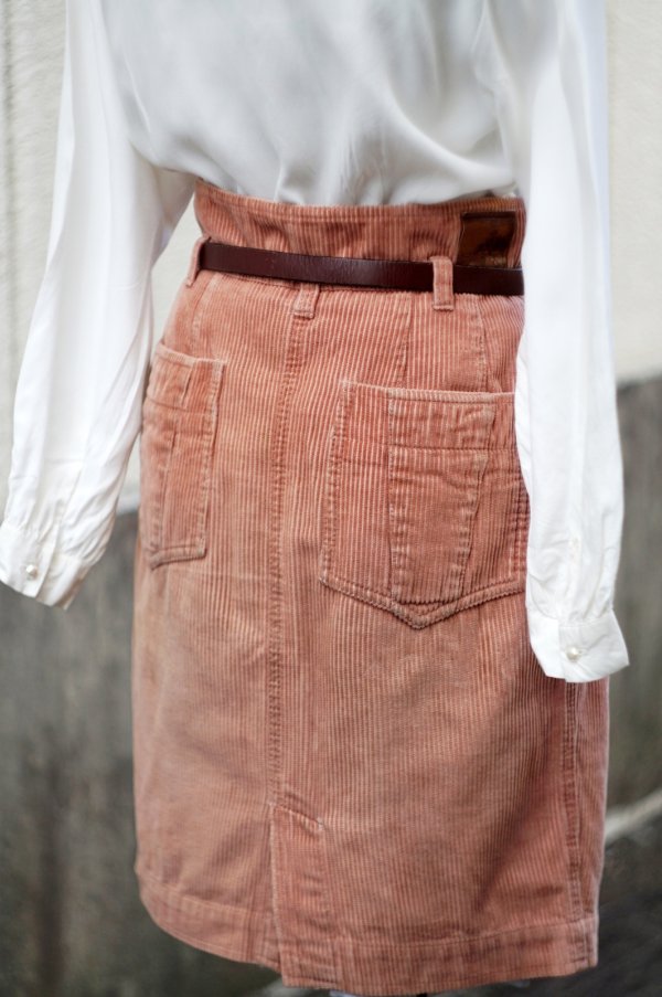 画像6: "FENDI" イタリア製 ピンク コーデュロイ スカート タイト w70cm[19380]