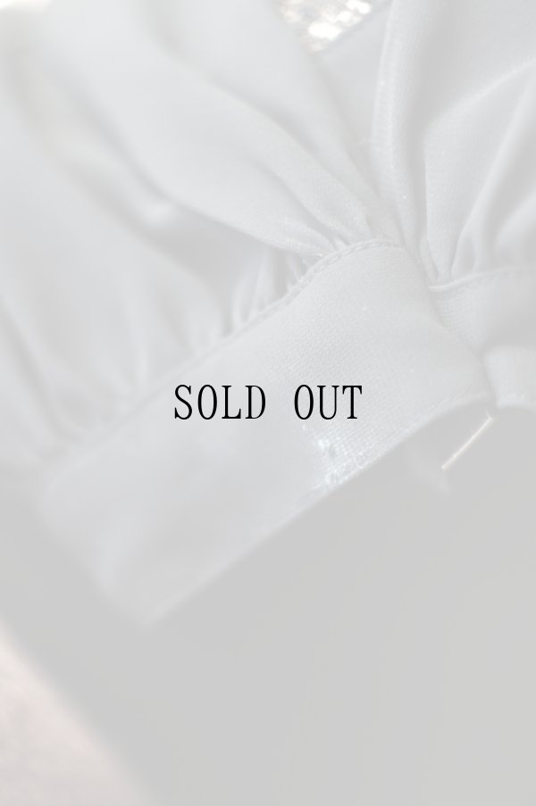 画像6: "Linden Avenue" 黒 長袖 ブラウス レギュラーカラー プリーツ レース[19358]