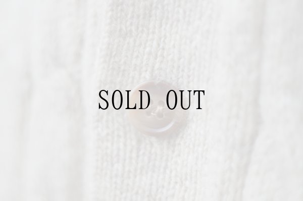 画像5: "UN VINCENT" 無地 ベージュ ウール ケーブル編み ニット ベスト Vネック メンズサイズ[19381]