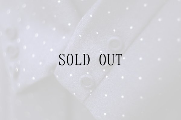 画像5: "Love rich"ドット柄 ネイビー×白 ウール 長袖 レトロワンピース ピーターパンカラー 白襟 ツーピース風 パフスリーブ[19356]