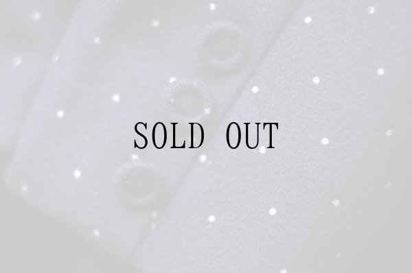 画像7: "Love rich"ドット柄 ネイビー×白 ウール 長袖 レトロワンピース ピーターパンカラー 白襟 ツーピース風 パフスリーブ[19356]