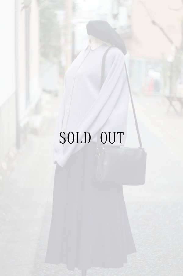 画像9: "Pringlel" スコットランド製 ラベンダー 無地 ニット カーディガン クルーネック メタルボタン[19385]