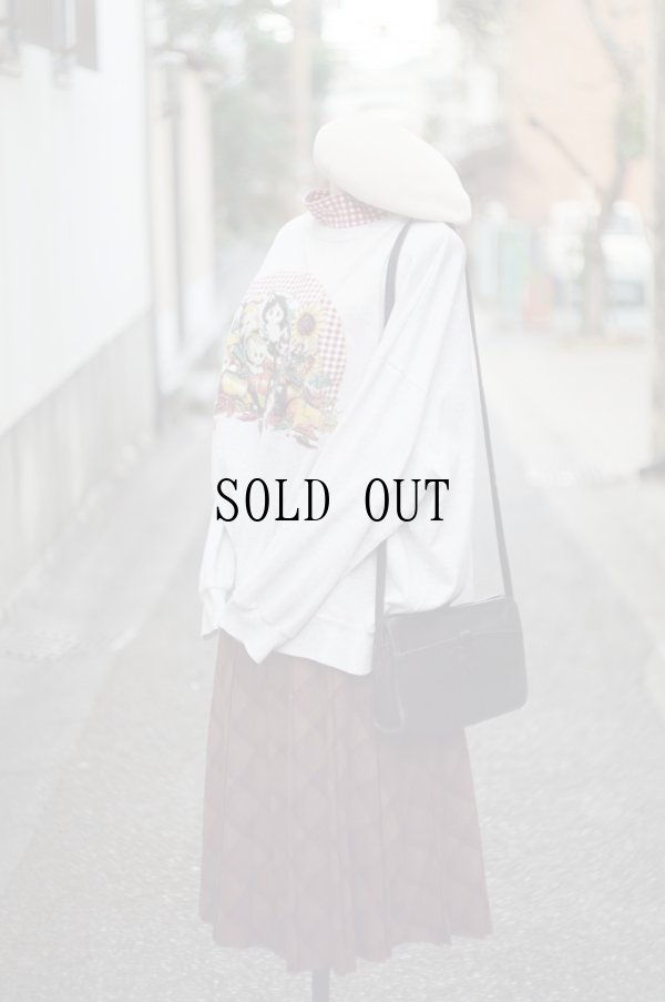 画像7: US製 子ネコのプリント グレー系 スウェット トップス ハイネック[19407]