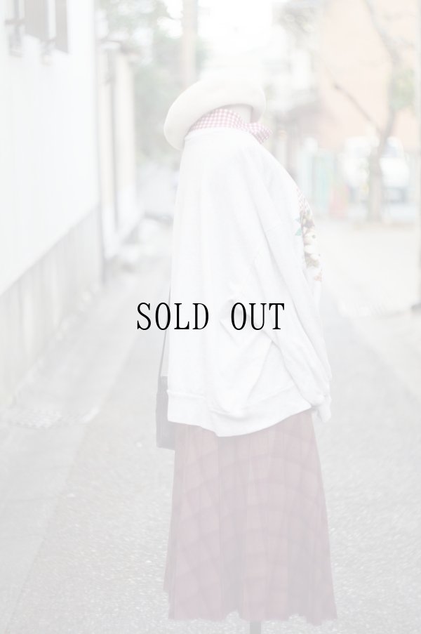 画像8: US製 子ネコのプリント グレー系 スウェット トップス ハイネック[19407]