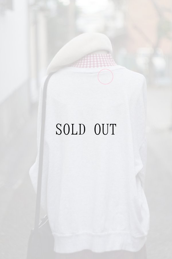 画像3: US製 子ネコのプリント グレー系 スウェット トップス ハイネック[19407]