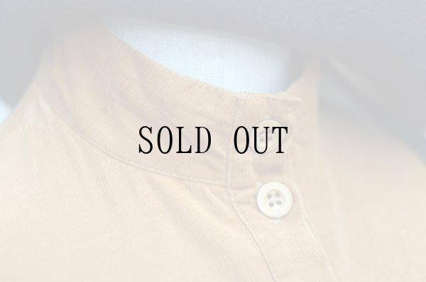 画像9: "Laura ashley-ローラアシュレイ-" アイルランド製 マスタード コーデュロイ 長袖 レトロワンピース スタンドカラー パフスリーブ[19414]