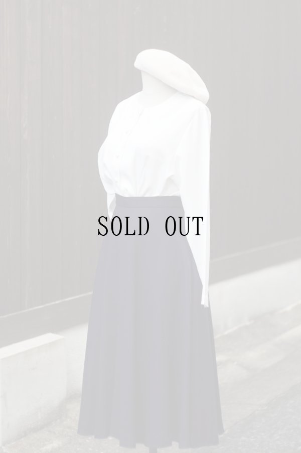 画像7: "Tokyo blouse" 白 長袖 ブラウス ノーカラー 刺繍[19419]