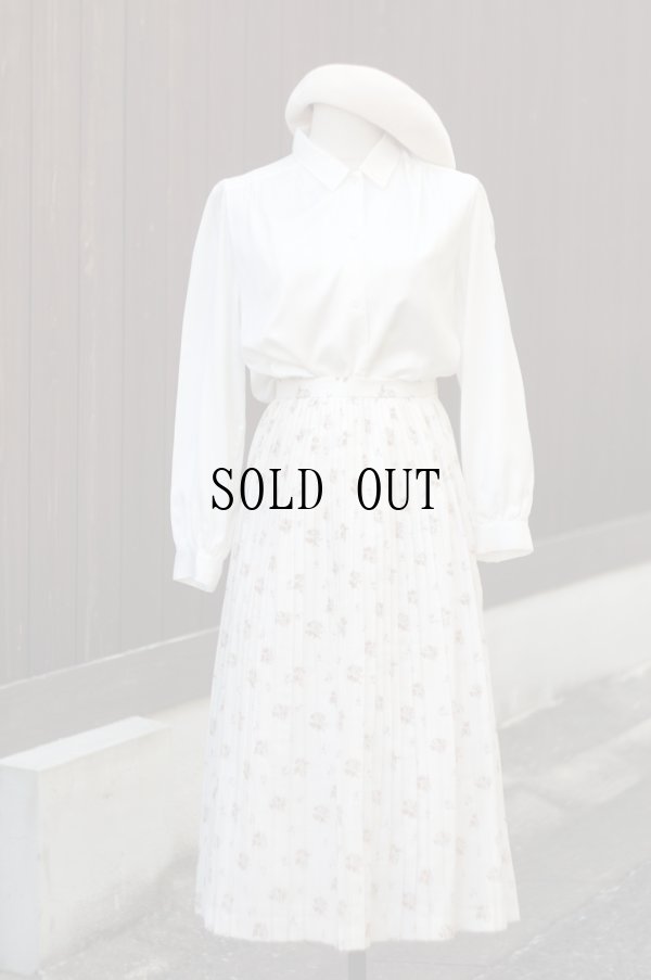 画像5: "Route 315"小花柄 スカート プリーツ w61cm[19435]