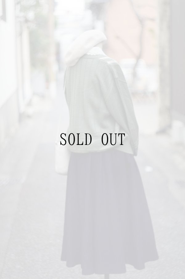 画像9: "CECCHINI" グリーン ノルディック ニット カーディガン クルーネック[19478]