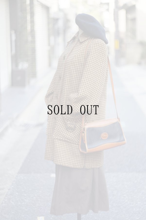 画像4: "M.LIMAN Penguin" ブラウン チェック柄 アメリカン ビンテージ ウール コート ポケット[19487]