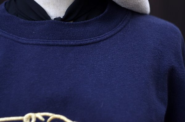 画像7: "TRUSSARDI" イタリア製 ロゴ刺繍 ネイビー スウェット トップス[19495]