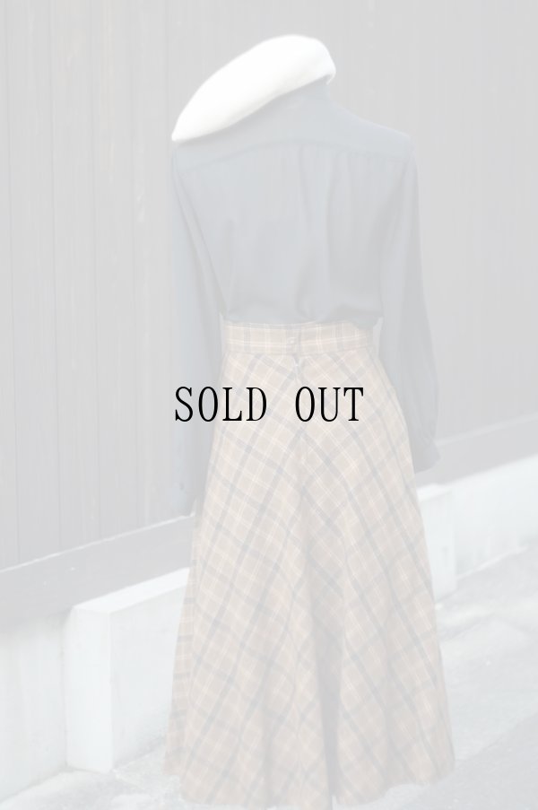 画像5: "ラコモデ" 黒 長袖 ブラウス ボウタイカラー[19492]