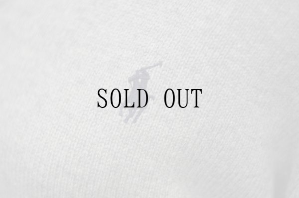 画像4: "ラルフローレン" グレー Vネックニット セーター ワンポイント刺繍 メンズサイズ[19497]