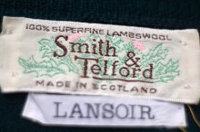 他の写真1: "Smith & Teleford " スコットランド製 グリーン ウール ニット カーディガン Vネック[19508]