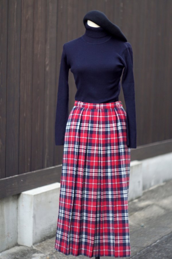 画像8: ネイビー  ニット セーター タートルネック[25241]