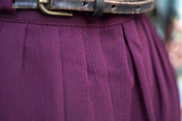 画像4: "Tokyo angel" 無地 グレープ色 パープル スカート フレア w74cm[19553]