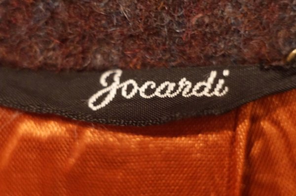 画像12: "Jocardi" US エンジ系 バイアス柄 ウール コート ショールカラー[19566]