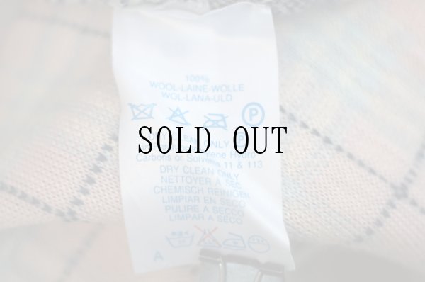 画像10: "Burberrys" ペールピンク チェック柄 ニット カーディガン ノーカラー[19567]