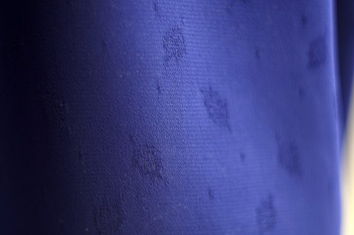 他の写真1: ネイビー リーフ柄 長袖 ブラウス ボウタイ フリルスタンドカラー ピンタック[19572]