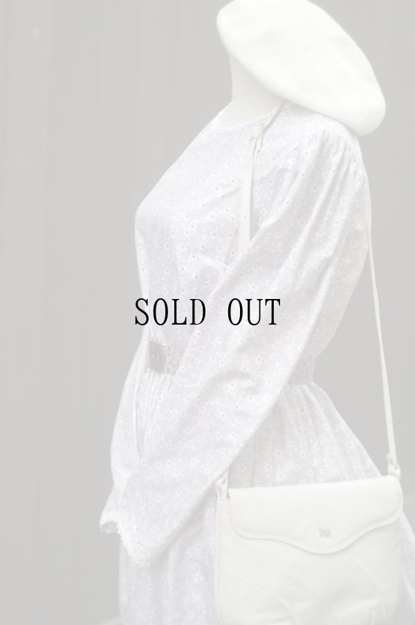 画像6: US 小花柄 長袖 ワンピース ノーカラー ロング丈[19580]