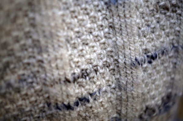 画像12: 白 グレー ミックス ニット カーディガン ノーカラー[19583]