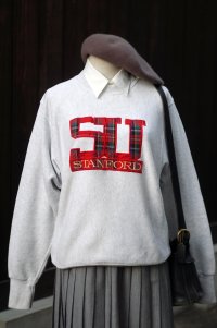 "Crable sports wear" Standord US カレッジプリント グレー スウェット トップス[19588]