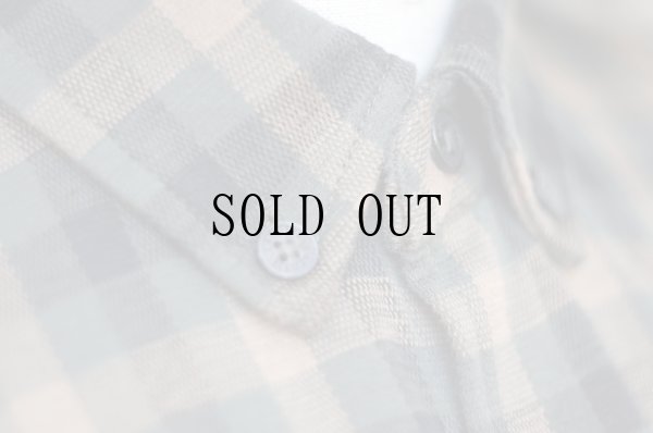 画像6: "Lacoste" グリーン チェック柄 長袖 ブラウス ボタンダウン コットン 起毛生地[19590]