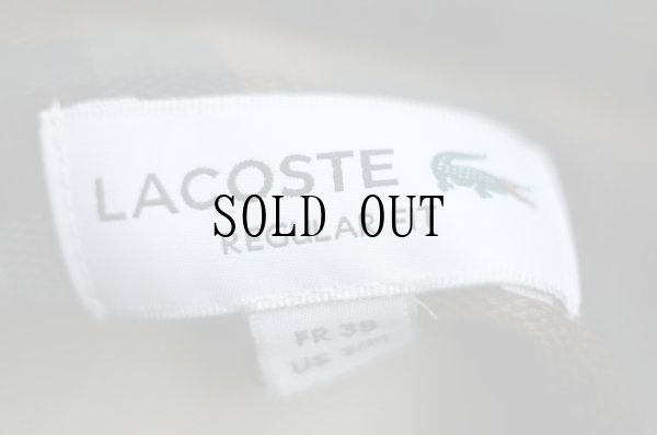画像10: "Lacoste" グリーン チェック柄 長袖 ブラウス ボタンダウン コットン 起毛生地[19590]