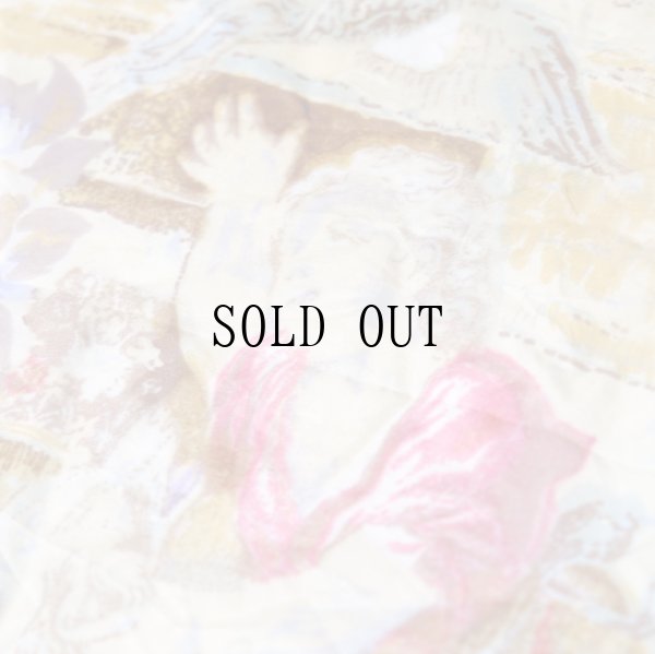 画像5: 西洋画絵模様  シルク スカーフ 87cm×87cm[19636]