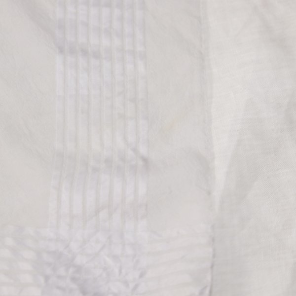 画像4: ストライプ柄 グレー系 シルク スカーフ 79cm×79cm[19637]