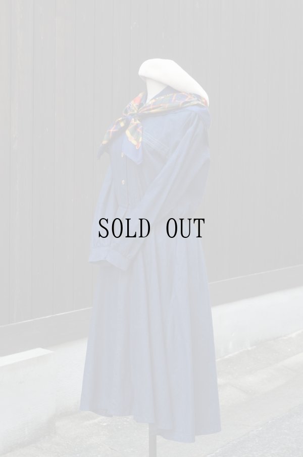 画像13: "EJM" US製 デニム 長袖 ワンピース レギュラーカラー[19661]