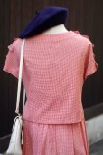 画像5: "Sun-seize" ギンガムチェック柄 混シルク コットン 半袖 セットアップ クルーネック[19660]