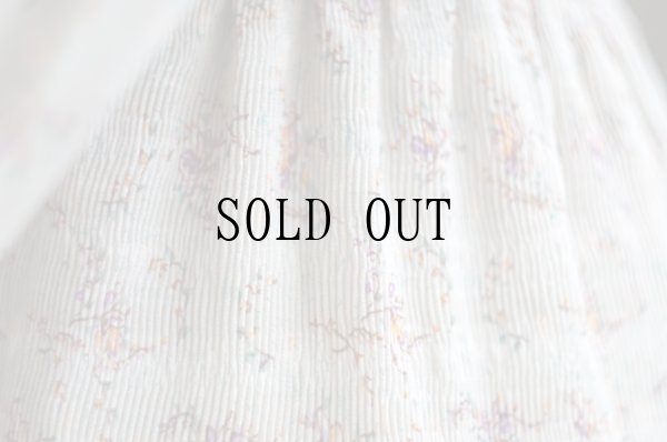 画像7: 小花柄 長袖 レトロワンピース レギュラーカラー[19675]