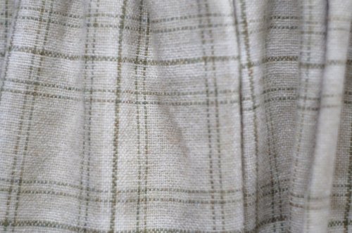 他の写真1: グリーン系 タータンチェック柄 ウール スカート w64cm[19690]