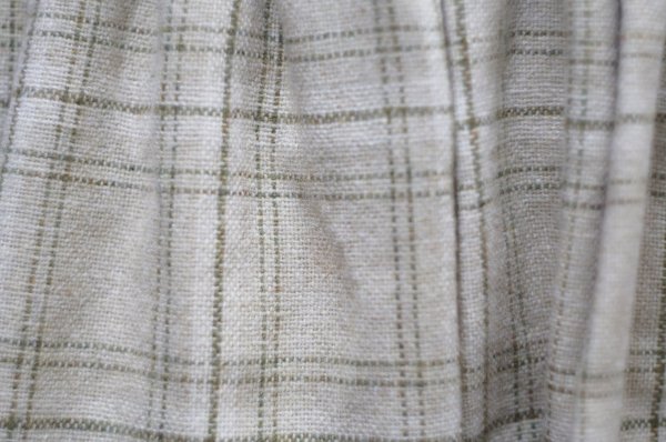 画像5: グリーン系 タータンチェック柄 ウール スカート w64cm[19690]